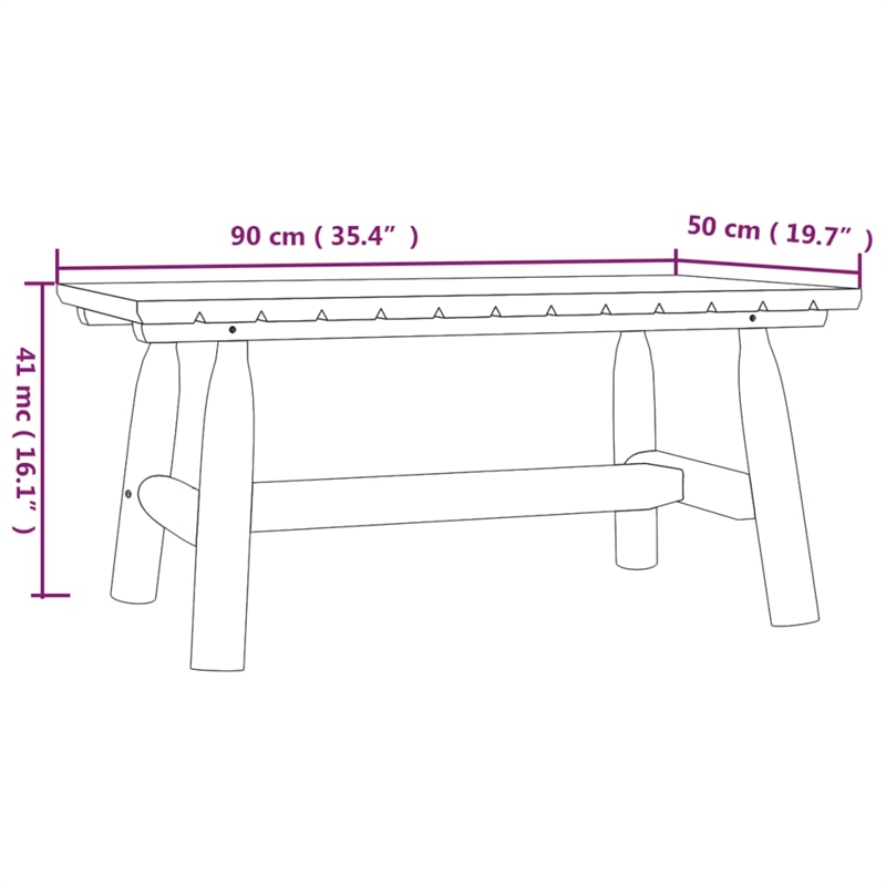 vidaXL 3 Piece Wood Garden Lounge Set