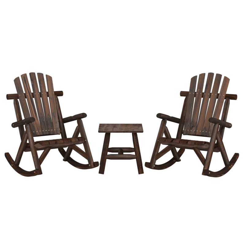 vidaXL 3 Piece Wood Garden Lounge Set