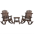 vidaXL 3 Piece Wood Garden Lounge Set