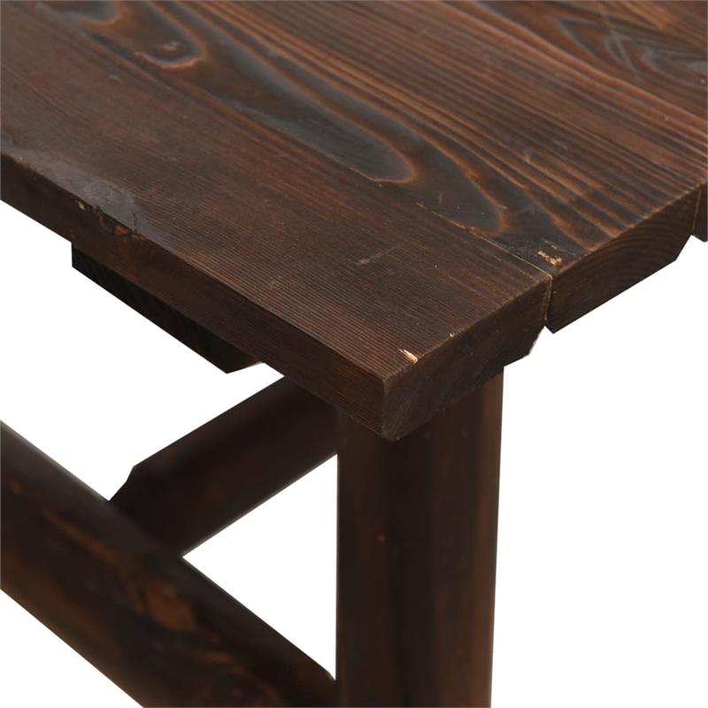 vidaXL 3 Piece Wood Garden Lounge Set
