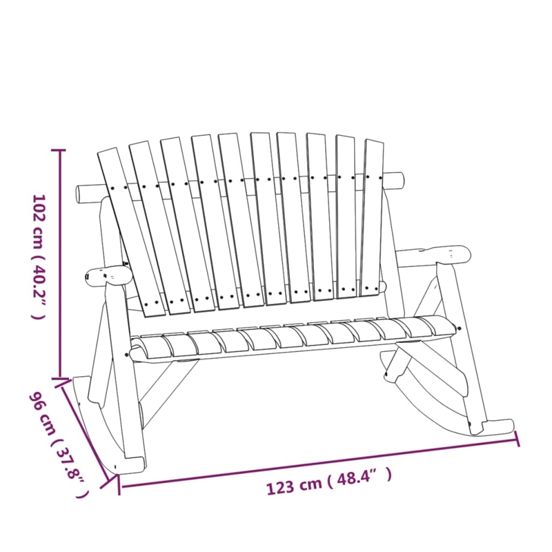 vidaXL 3 Piece Wood Garden Lounge Set