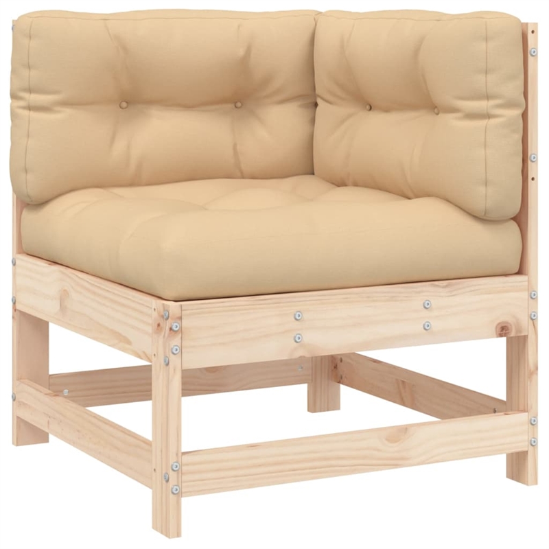 vidaXL 6 Piece Wood Garden Lounge Set in Beige