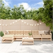 vidaXL Wood Large Garden Lounge Set in Natural