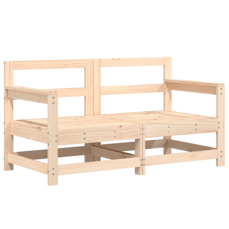 vidaXL Wood Large Garden Lounge Set in Natural