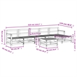 vidaXL Wood Large Garden Lounge Set in Natural
