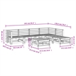 vidaXL 7 Piece Wood Large Garden Lounge Set