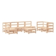 vidaXL 8 Piece Wood Large Garden Lounge Set in Natural