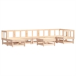 vidaXL 8 Piece Wood Large Garden Lounge Set in Beige