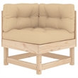 vidaXL 8 Piece Wood Large Garden Lounge Set in Beige
