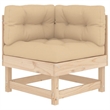 vidaXL 8 Piece Wood Small Garden Lounge Set in Beige