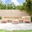 vidaXL Wood Large Garden Lounge Set in Beige