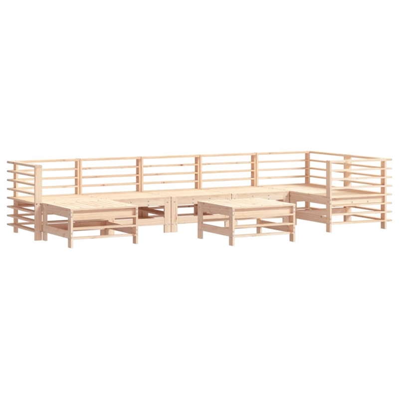 vidaXL Wood Large Garden Lounge Set in Beige