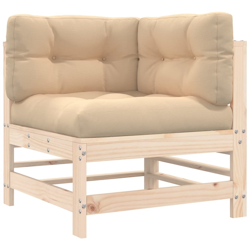 vidaXL Wood Large Garden Lounge Set in Beige