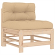 vidaXL Wood Large Garden Lounge Set in Beige