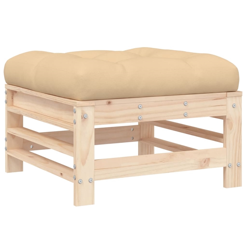 vidaXL Wood Large Garden Lounge Set in Beige