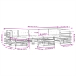 vidaXL Wood Large Garden Lounge Set in Beige