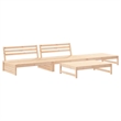 vidaXL Wood Garden Lounge Set in Natural/Beige