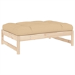 vidaXL Wood Garden Lounge Set in Natural/Beige