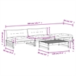 vidaXL Wood Garden Lounge Set in Natural/Beige