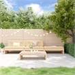 vidaXL 4 Piece Wood Large Garden Lounge Set in Beige