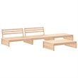 vidaXL 4 Piece Wood Large Garden Lounge Set in Beige