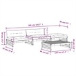 vidaXL 4 Piece Wood Large Garden Lounge Set in Beige