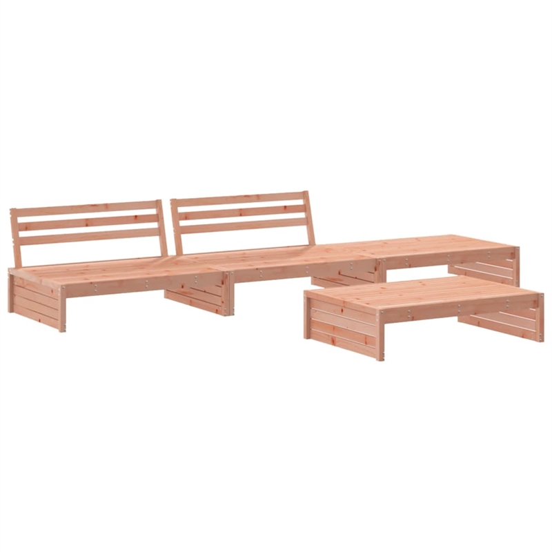 vidaXL 4 Piece Wood Garden Lounge Set in Gray