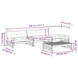 vidaXL 4 Piece Wood Garden Lounge Set in Gray