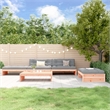 vidaXL 5 Piece Wood Large Garden Lounge Set in Gray