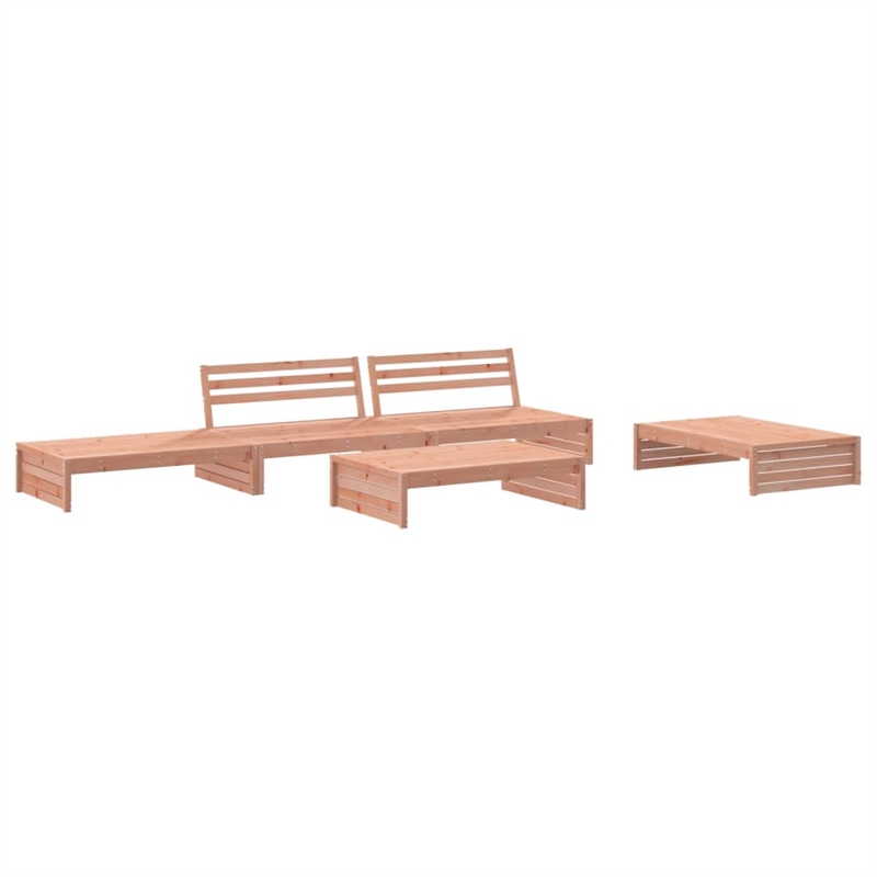 vidaXL 5 Piece Wood Large Garden Lounge Set in Gray