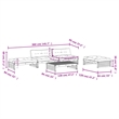 vidaXL 5 Piece Wood Large Garden Lounge Set in Gray