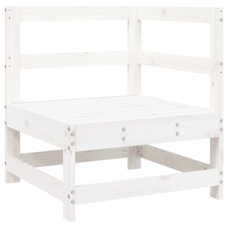 vidaXL 8 Piece Wood Large Garden Lounge Set in White