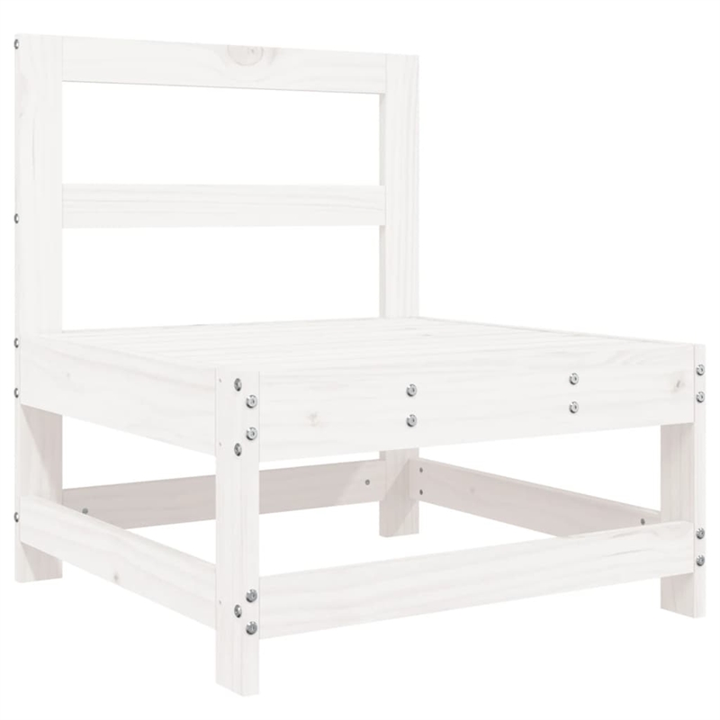 vidaXL 8 Piece Wood Large Garden Lounge Set in White