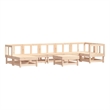 vidaXL 8 Piece Wood Large Garden Lounge Set in Natural