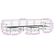 vidaXL 8 Piece Wood Large Garden Lounge Set in White