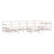vidaXL 8 Piece Wood Large Garden Lounge Set in White