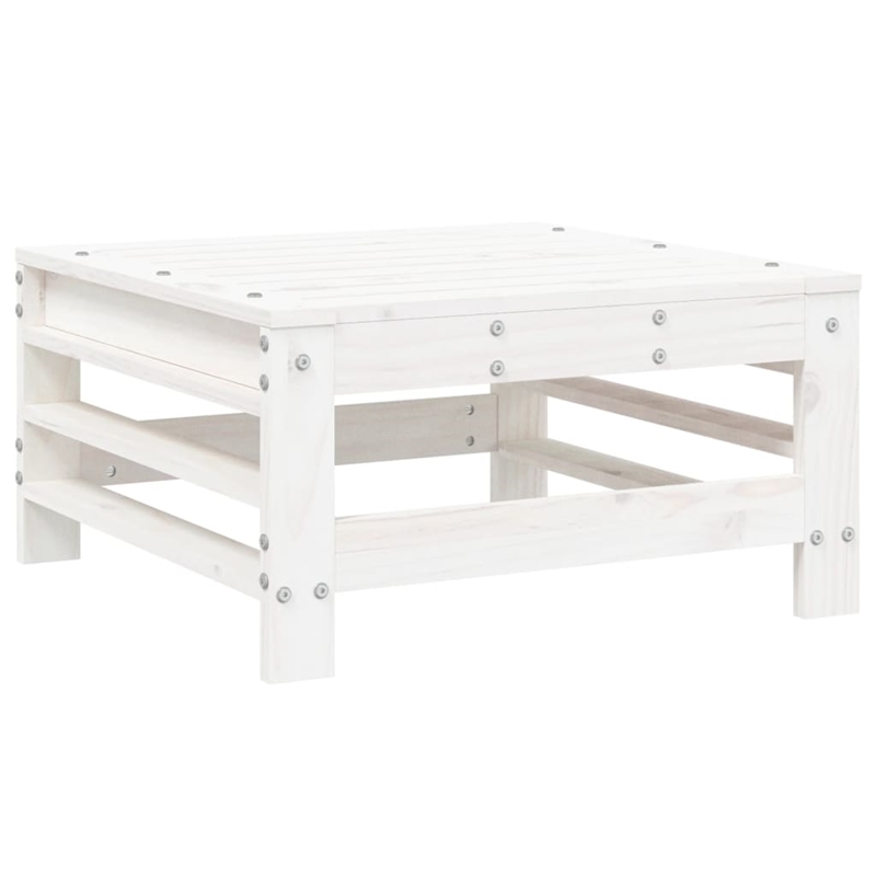 vidaXL 9 Piece Wood Large Garden Lounge Set in White