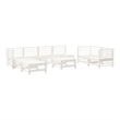 vidaXL 9 Piece Wood Large Garden Lounge Set in White