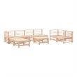 vidaXL 9 Piece Wood Large Garden Lounge Set in Natural