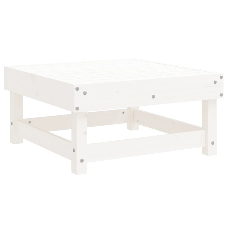 vidaXL Wood Large Garden Lounge Set in White