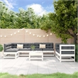 vidaXL Wood Large Garden Lounge Set in White