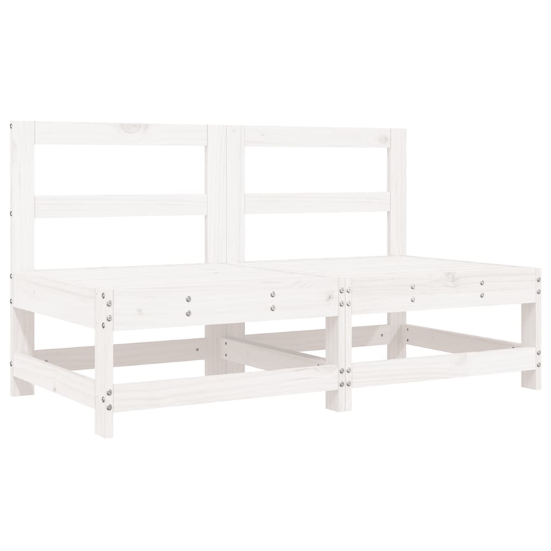 vidaXL Wood Large Garden Lounge Set in White