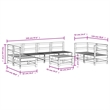 vidaXL Wood Large Garden Lounge Set in White
