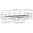 vidaXL 6 Piece Wood Large Garden Lounge Set in Natural