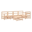 vidaXL 6 Piece Wood Large Garden Lounge Set in Natural