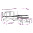 vidaXL 4 Piece Wood Small Garden Lounge Set in Natural