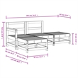 vidaXL 4 Piece Wood Small Garden Lounge Set in Natural