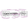 vidaXL 8 Piece Wood Garden Lounge Set in Natural