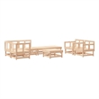 vidaXL 8 Piece Wood Garden Lounge Set in Natural