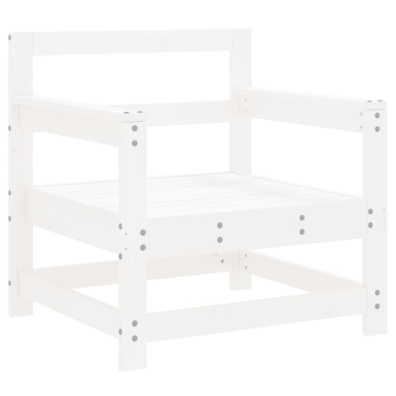 vidaXL Wood Medium Garden Lounge Set in White